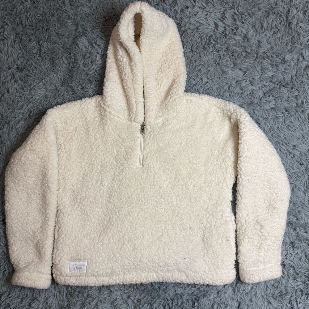 Cozy White Sherpa Hoodie